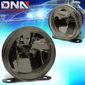 UNIVERSAL SMOKE 3.5" ROUND FOG LIGHT/LAMP/MOUNT+BULBS FOR SUV/PU TRUCK OFFROAD - Picture 1 of 5