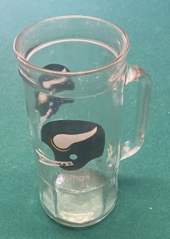 Vintage Minnesota Vikings NFL 12oz Beer Mug. Over 50 Years Old Great Condition! Cover