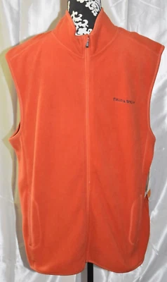 NUEVO Field & Stream Suéter Chaleco Polar Para Hombres Talla L Naranja Cremallera Completa Nuevo con Etiquetas Foto 1 de 4