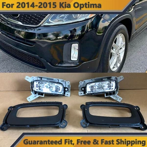 Front Fog Lights & Bezels Trim Passenger Driver 4pcs for 2014 2015 Kia Sorento - Picture 1 of 8