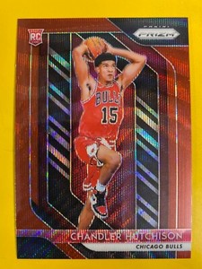 D56454  2018-19 Panini Prizm Prizms Ruby Wave #70 Chandler Hutchison ROOKIE 