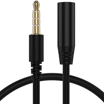 D & K EXCLUSIVES Headphone Audio Adapter 4-Pole 3.5mm Male to 2.5mm Female Short Cable