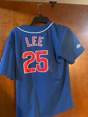 MLB NL Chicago Cubs Majestic Jersey Derrek Lee Juvenil Jersey Talla 14-16 Foto 1 de 4