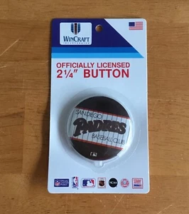 "Pin de botón vintage Wincraft San Diego Padres oficial MLB 2 1/4"" NUEVO EN PAQUETE sin abrir" - Imagen 1 de 2