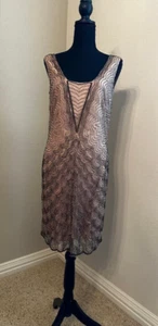 Aidan Mattox Beaded Cocktail Dress Size 4 NWT - Picture 1 of 10