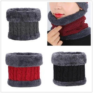 Mujeres Cálido Tejido Cuello Más Cálido Círculo Envoltura Bufanda Invierno Chal Más Cálido Negro - Imagen 1 de 12