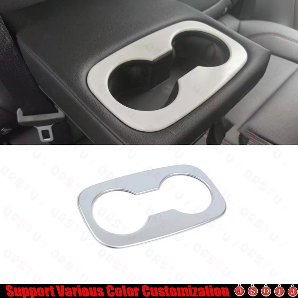 2024-2025  For Chevrolet Trax Matte Silver Central Console Rear Water Cup Cover - Imagem 1 de 1