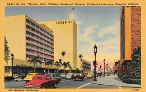 Wilshire Blvd "Milagro Milla" De Colección Coches Escena Los Ángeles, CA De Colección 1930 Postal  - Imagen 1 de 2