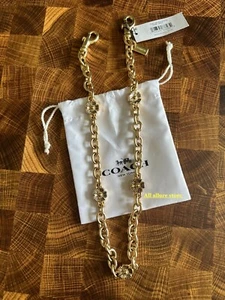 Coach Tea Rose Floral Chain Shoulder strap CBS66 - Picture 1 of 4