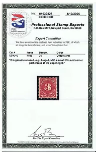 VERY NICE GENUINE SCOTT #J40 MINT OG H VF POSTAGE DUE PSE CERT - PRICED TO SELL - Picture 1 of 3