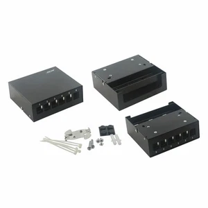 3x InLine Patchfeld-Dose Aufputz für 6x Keystone RJ45, Metall, schwarz RAL9005 - Bild 1 von 2