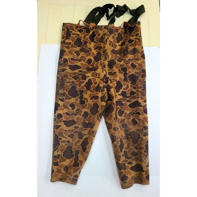 Hodgman Camo Neoprene Waterproof Wader Pants Size 9 Suspenders Fishing Hunting - Image 1 of 4