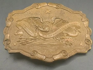 ⭐️Vintage Lone Star "Right to Keep and Bear Arms" Eagle Belt Buckle – 10×7.5cm – - Picture 1 of 6