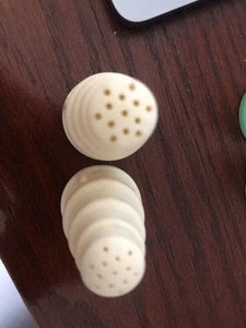 Art Deco Mid Century Bakelit gelb Salz & Pfefferstreuer Stufen Kuchen - Bild 1 von 7