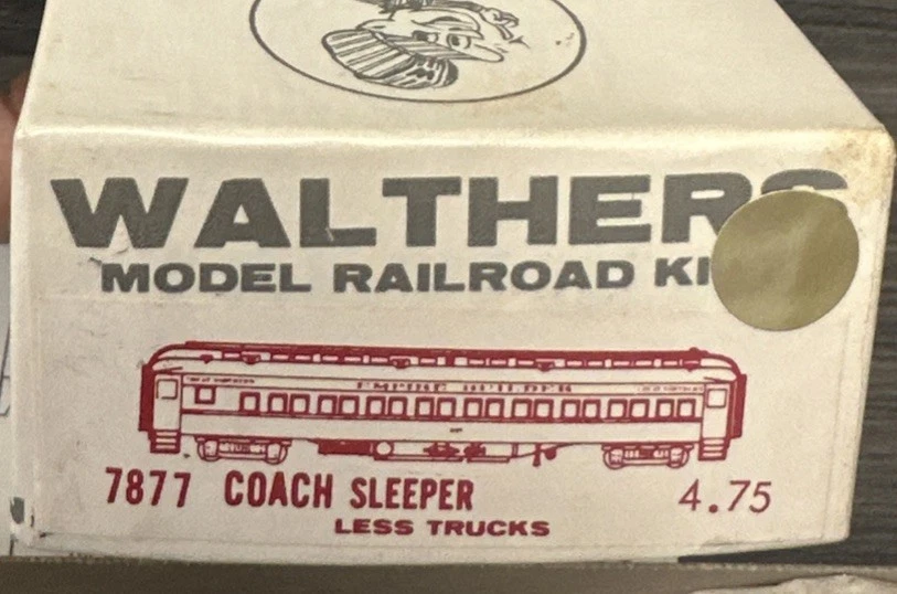 Walthers HO Scale Craftsman Kit #7877 Coach Sleeper NOS - Image 1 of 3