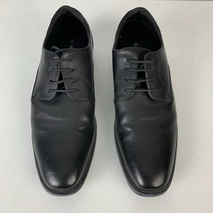 Zapatos de vestir Bruno Marc para hombre 10 Oxford negros con cordones punta almendra informales SBOX221M - Imagen 1 de 8