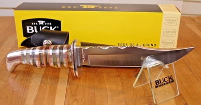 LEROY REMER CUSTOM BUCK KNIFE 119 SPECIAL 75TH BLADE COPPER ALUMINUM HANDLE - Image 1 of 4