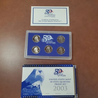 Proof Set 50 State Quarter Set 2003 S US Mint OGP & COA - Image 1 of 4