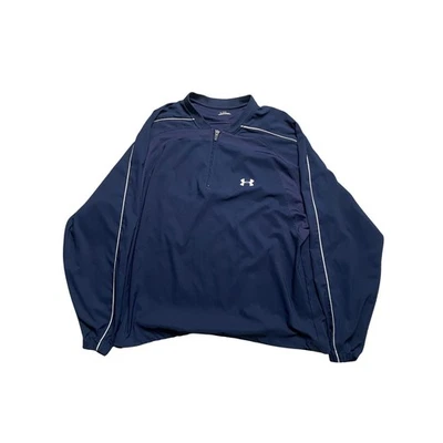 Under Armour Navy Blue Quarter Zip Pullover Jacket Athletic Men's XL oversized - Image 1 of 4