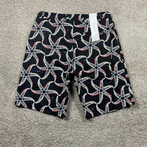 NWT SCOTCH & SODA Men's 31 Star Printed Linen Blend Loose Fit Bermuda Shorts 10” - Picture 1 of 9