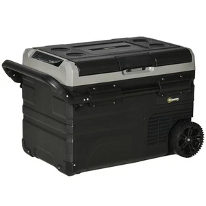 Kühlbox Auto 40L mit LED-Beleuchtung Autokühlschrank mit Griffe Transportrollen - Bild 1 von 10
