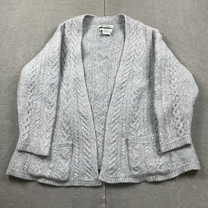 Aran Crafts Sweater Womens XXXL* Open Front Cardigan Wool Cable Knit Fisherman - Picture 1 of 12