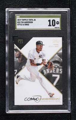 2019 Topps X Tatis Jr 023 Style & Swag Tim Anderson #0000 SGC 10 PRISTINE - Image 1 of 2