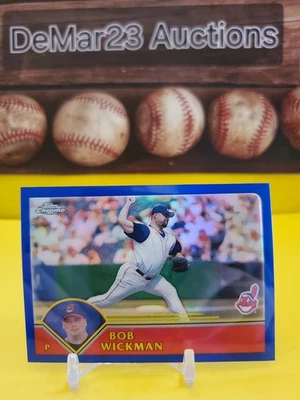 2003 Topps cromo refractor azul/699 #81 Bob Wickman - Cleveland Indians Foto 1 de 2
