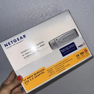 NEW NETGEAR WG111VCNA Wireless G USB 2.0 Adapter WiFi Sealed - Afbeelding 1 van 2