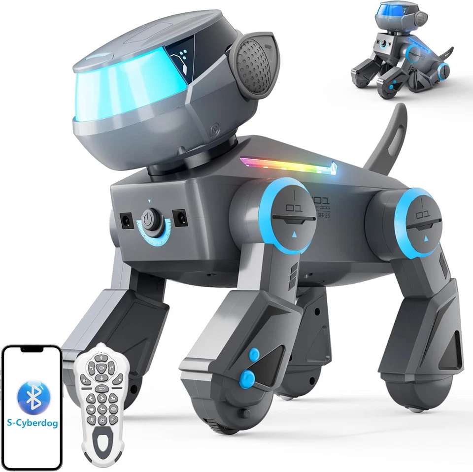 VATOS Remote Control Robot Dog for Kids,Smart Programmable Robotic Dog -LED Eyes - Image 1 of 4
