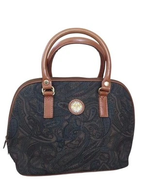 Vintage BALMAIN Paisley Canvas Coated Handbag Purse Authentic Pierre Balmain - Image 1 of 4