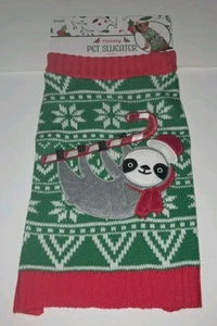 Neu! Hund Weihnachten Faultier Pullover Größe S (10-13 Zoll) Haustier - Bild 1 von 3