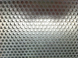 GALVANIZED STEEL PERFORATED METAL SHEET MESH 380mm X 300mm - 10mm ROUND HOLES - Picture 1 of 1