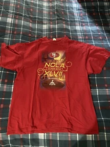 San Francisco 49ers NFL Super Bowl XLVII Team Roster Name T-Shirt [Size XL] RARE - Picture 1 of 4