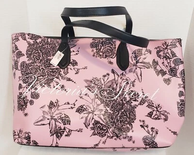 Victorias Secret Tote Weekender Bag Pink Black Floral Limited Edition NWT - Image 1 of 4