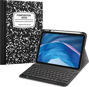 Keyboard Case for iPad 10th Gen 10.9" (2022) Soft TPU Back Cover w/Pencil Holder - Picture 1 of 22