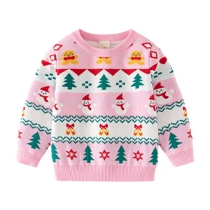 Kids Baby Christmas Pullover Sweater Knit Sweatshirt Winter Warm Tops Coat  - Picture 1 of 14
