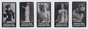 Cigarette Cards - Actresses "BLARM" (Anonymous) - 5 Cards - Picture 1 of 2
