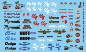 Gofer Racing 11069 1/24-1/25 Fantasy Vintage Pro Stocks Watersliding Decals - Picture 1 of 2