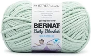 Bernat Baby Blanket Big Ball Yarn-Petal Seafoam Sparkle - Picture 1 of 2