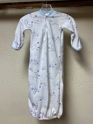 Vestido para dormir Baby Dior Kites Clouds Layette 100 % algodón recién nacido hasta 13 libras Foto 1 de 4