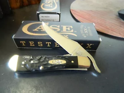 CASE & SONS 4 1/4" RUSSLOCK POCKET KNIFE BLACK SYNTHENTIC HANDLE SS BLADE CA-182 - Image 1 of 4