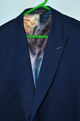 (2 Pc Suit 58S) INDOCHINO NON SHATNES Men's Blue 100% 2 button Wool 52x27 - Image 1 of 4