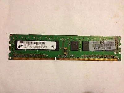 2GB Desktop Memory Micron PC3-10600 DDR3-1333MHz CL9 240-Pin DIMM Single Rank - Image 1 of 4