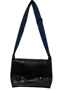 Cyclus rubber recycled messenger bag mens Black Handmade - Picture 1 of 12