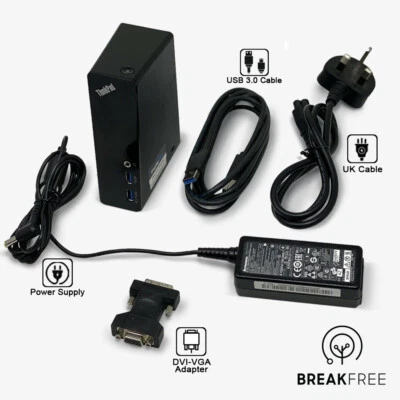 Lenovo ThinkPad 03X6285 Dock USB 3.0 Docking Station DL3700-ESS Warranty - Image 1 of 3