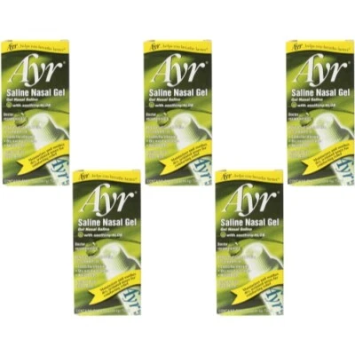 5 Pack- Ayr Saline Nasal Gel 0.50oz Each - Изображение 1 из 4