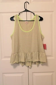 Mossimo Womens Tank Top, Size XXL, Color Yellow Stipes, New with Tags  - Picture 1 of 7