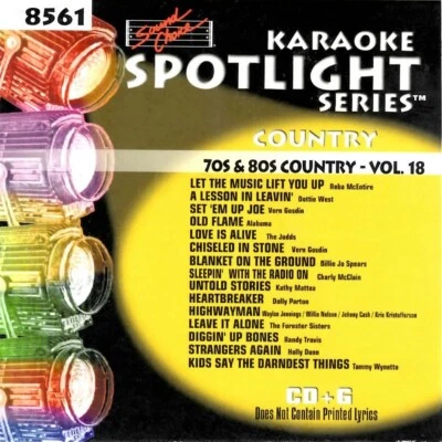 SOUND CHOICE KARAOKE 70's & 80's COUNTRY  v.18 cdg CD+G SC561 RARE 15 SONG OOP - Image 1 of 2