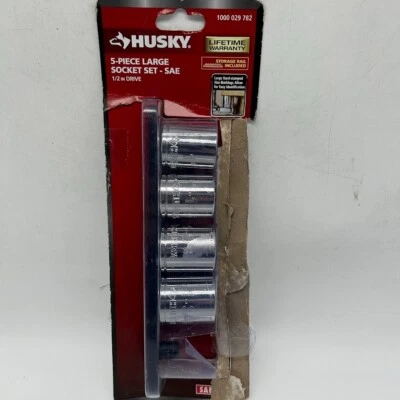 Husky 1/2 in. Drive SAE Large Socket Set H2DSAE5PC - Image 1 of 4